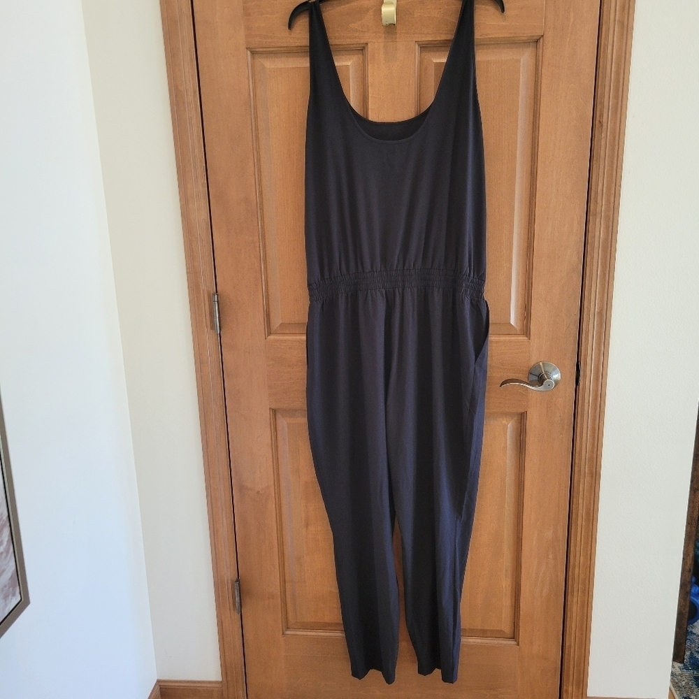 Athleta Roaming Romper Jumpsuit Black Size 16 New - Picture 8 of 10